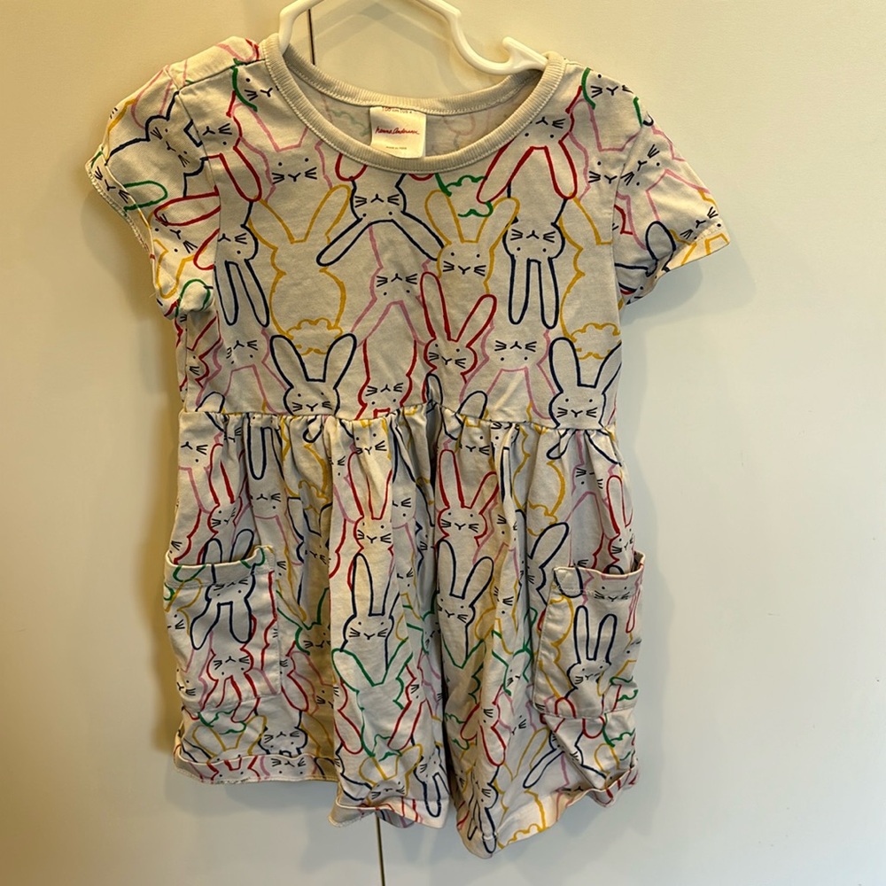 Hanna Andersson Bunny dress with pockets size 4
